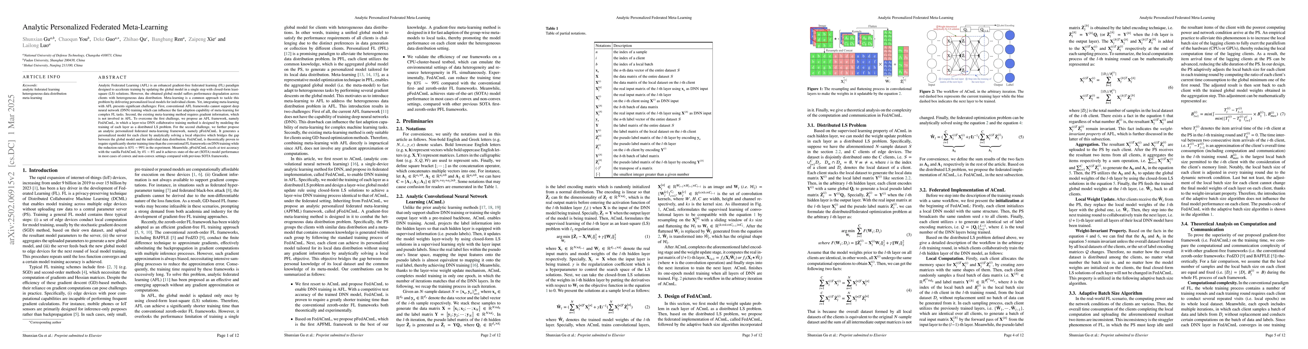 Thumbnail for Analytic Personalized Federated Meta-Learning