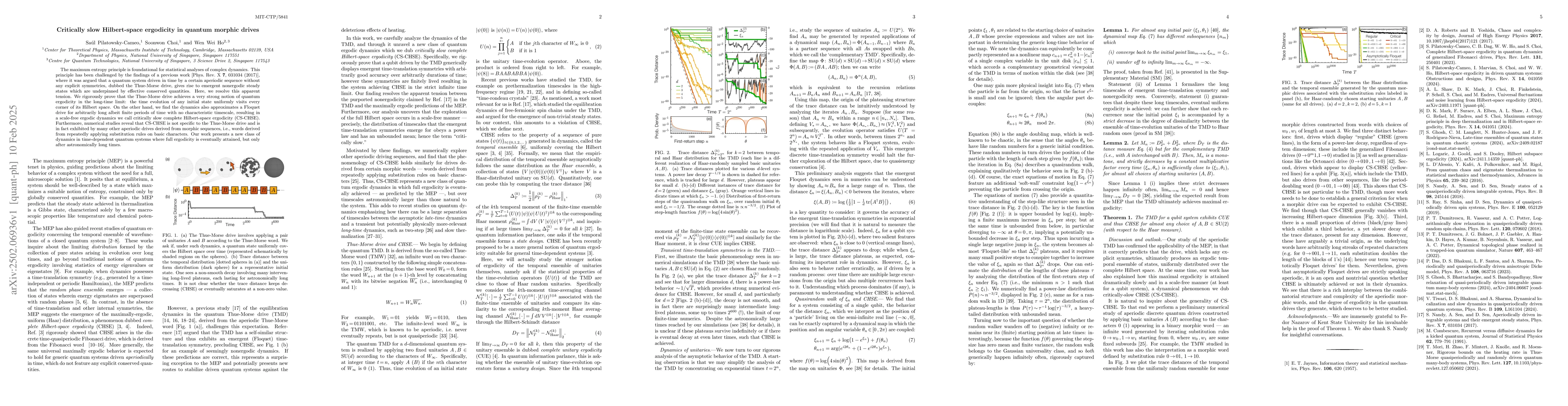 Thumbnail for Critically slow Hilbert-space ergodicity in quantum morphic drives