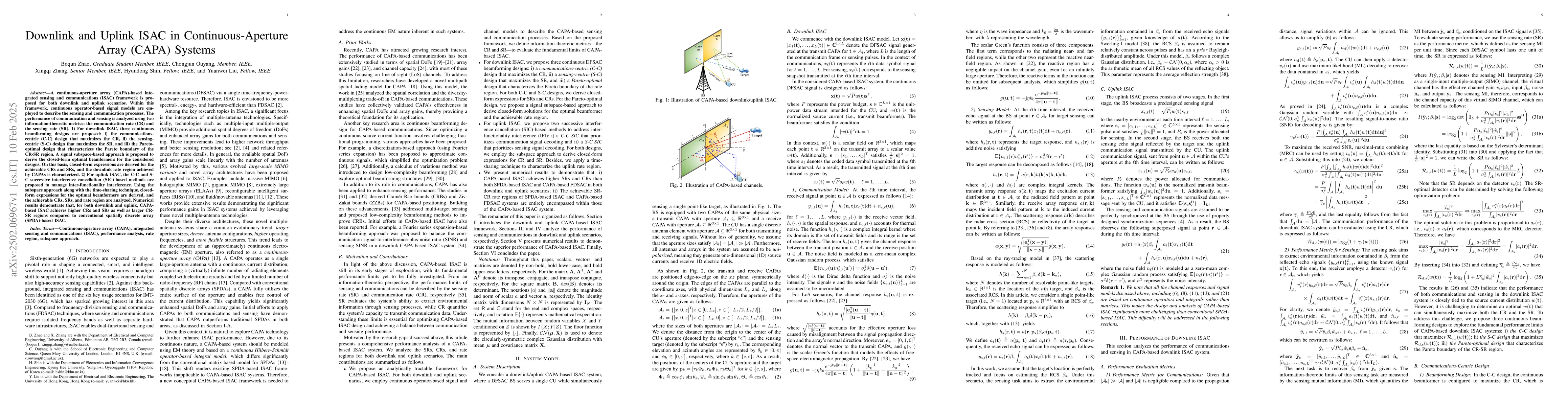 Thumbnail for Downlink and Uplink ISAC in Continuous-Aperture Array (CAPA) Systems