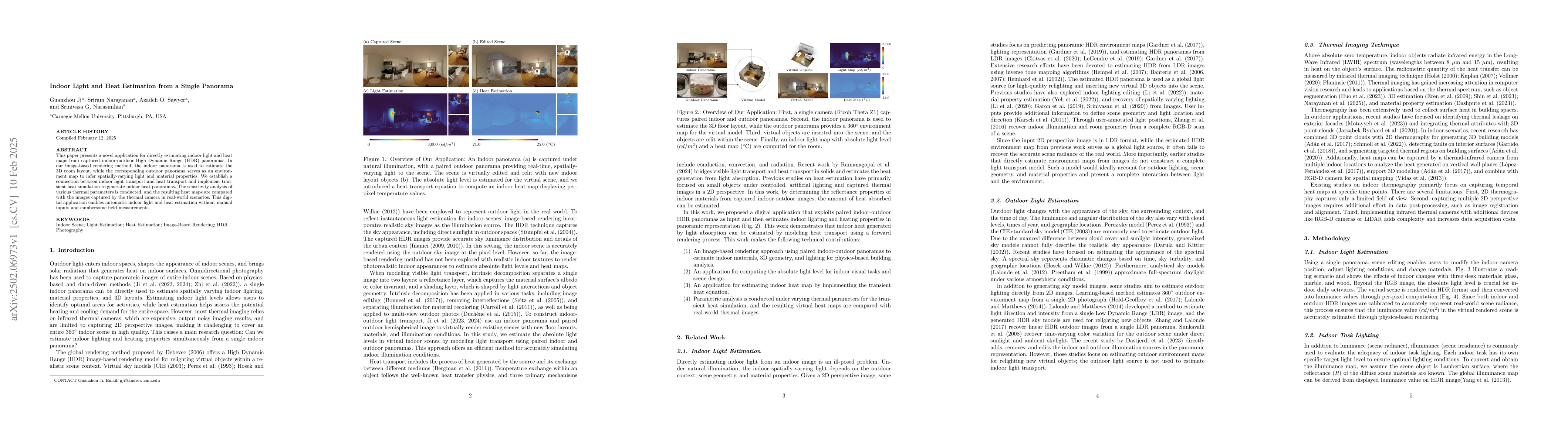 Thumbnail for Indoor Light and Heat Estimation from a Single Panorama