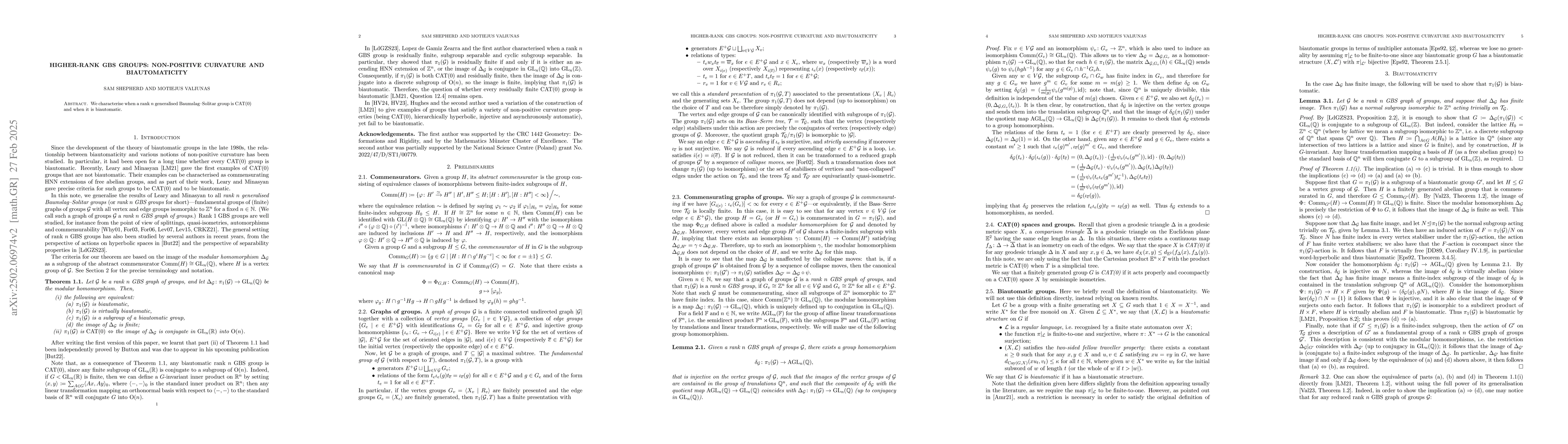 Thumbnail for Higher-rank GBS groups: non-positive curvature and biautomaticity
