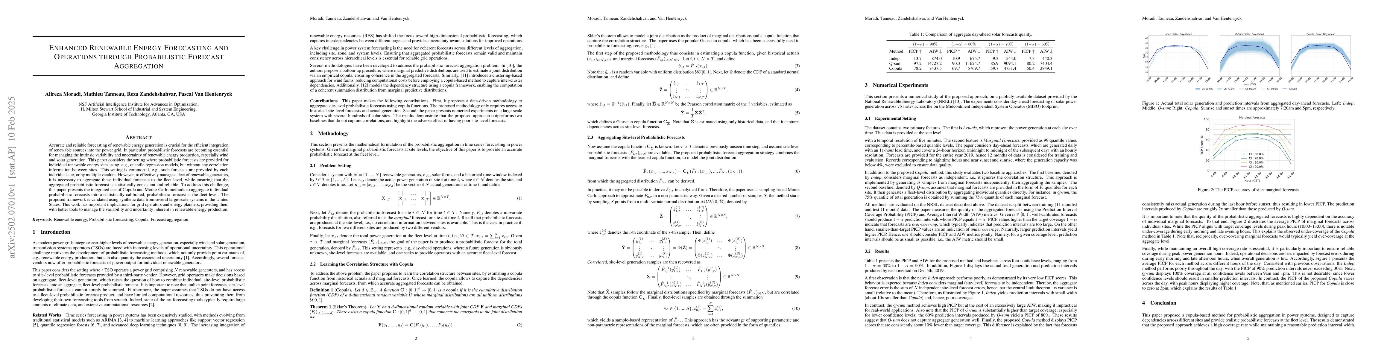 Thumbnail for Enhanced Renewable Energy Forecasting and Operations through
  Probabilistic Forecast Aggregation