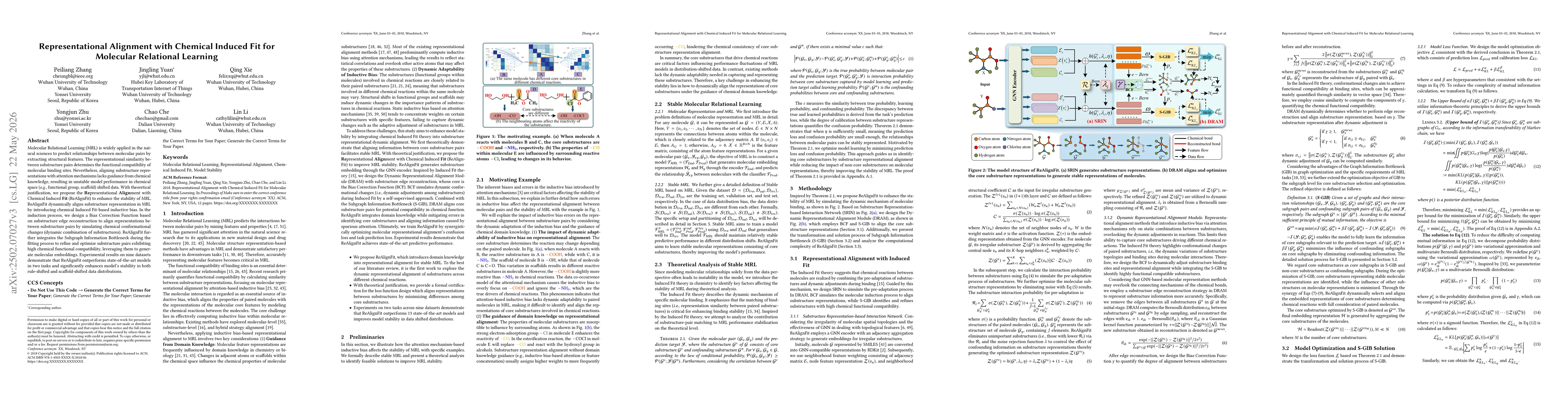 Thumbnail for Representational Alignment with Chemical Induced Fit for Molecular Relational Learning