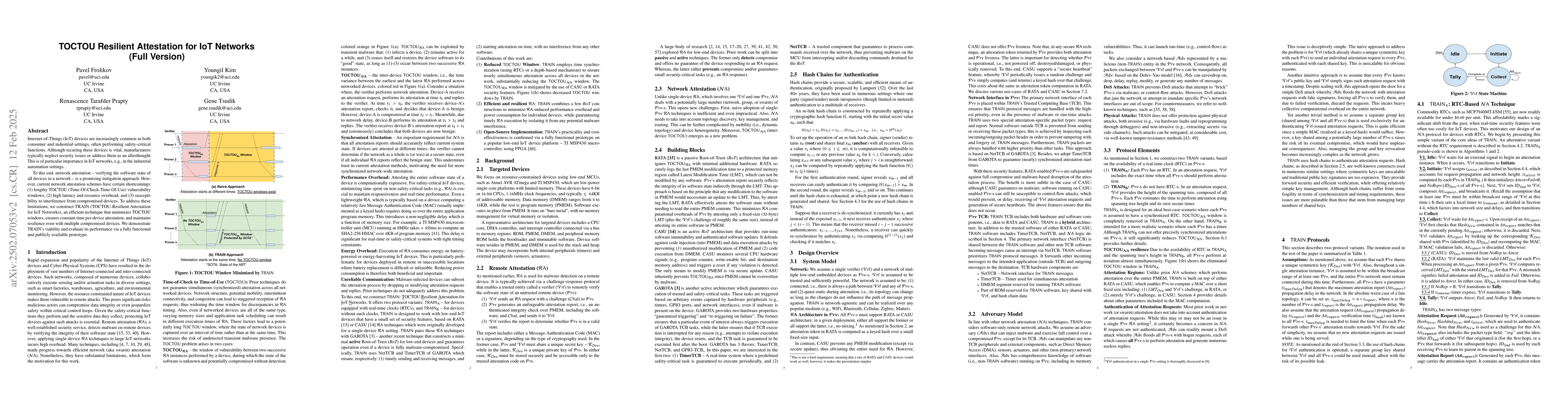 Thumbnail for TOCTOU Resilient Attestation for IoT Networks (Full Version)