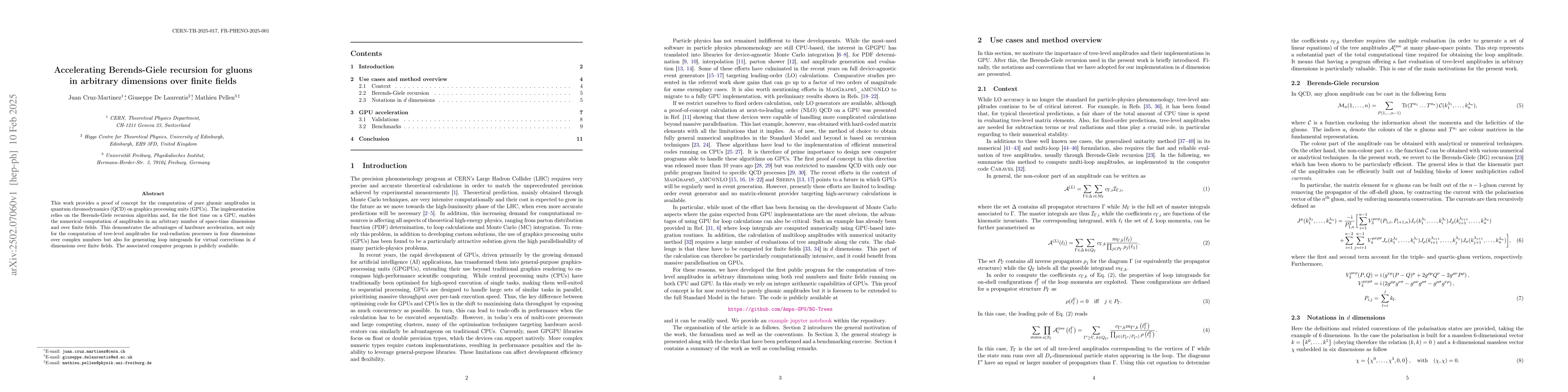 Thumbnail for Accelerating Berends-Giele recursion for gluons in arbitrary dimensions
  over finite fields