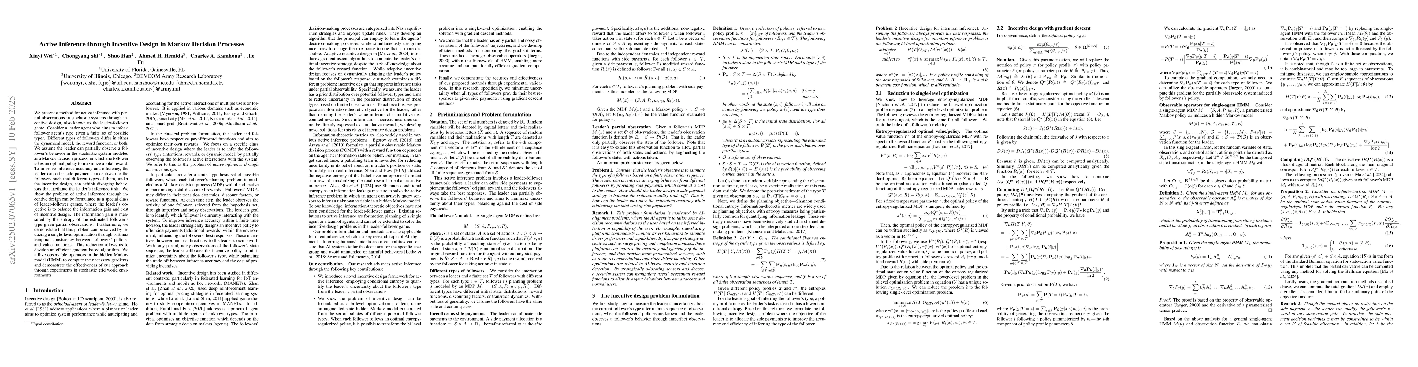 Thumbnail for Active Inference through Incentive Design in Markov Decision Processes