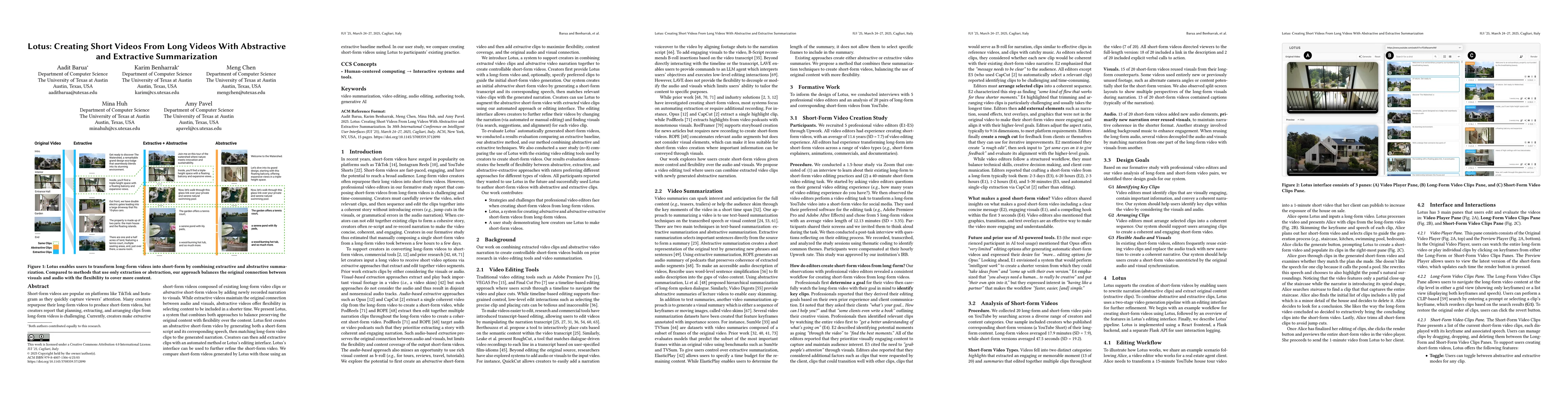 Thumbnail for Lotus: Creating Short Videos From Long Videos With Abstractive and
  Extractive Summarization
