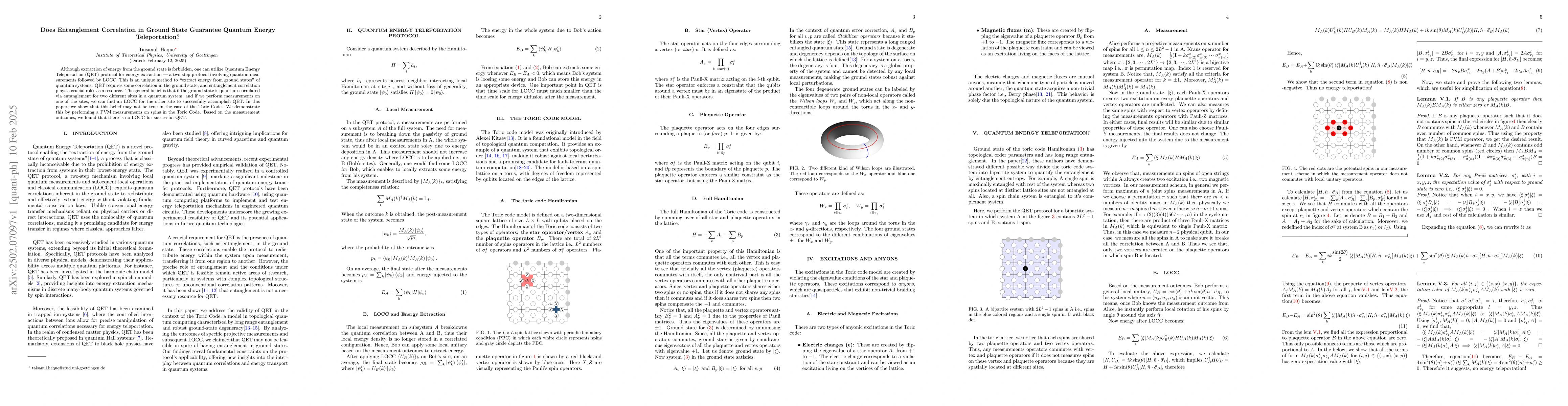 Thumbnail for Does Entanglement Correlation in Ground State Guarantee Quantum Energy
  Teleportation?