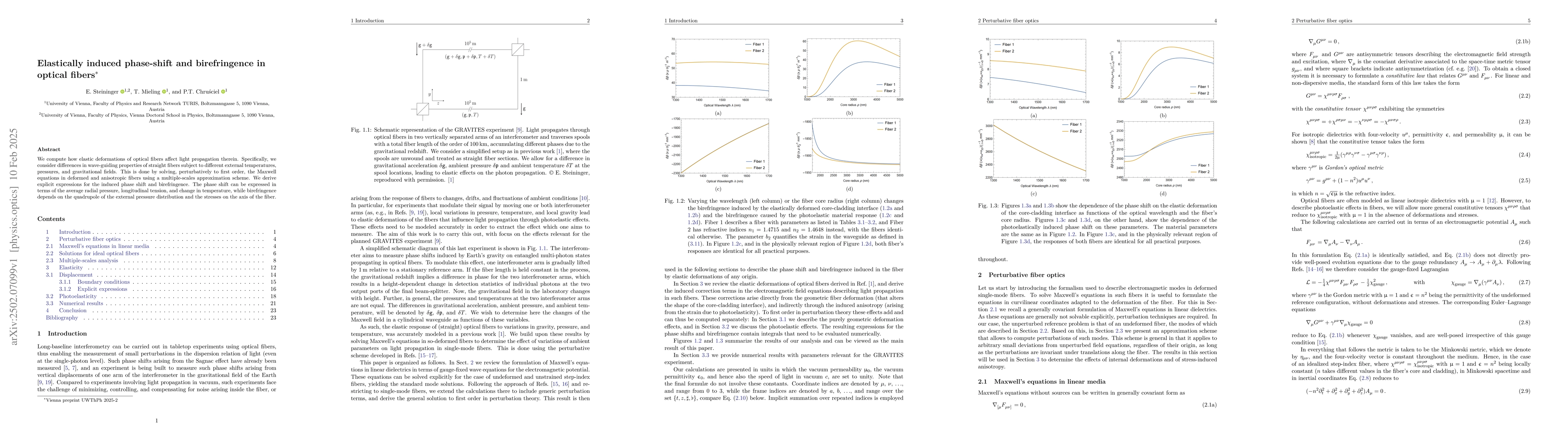 Thumbnail for Elastically induced phase-shift and birefringence in optical fibers