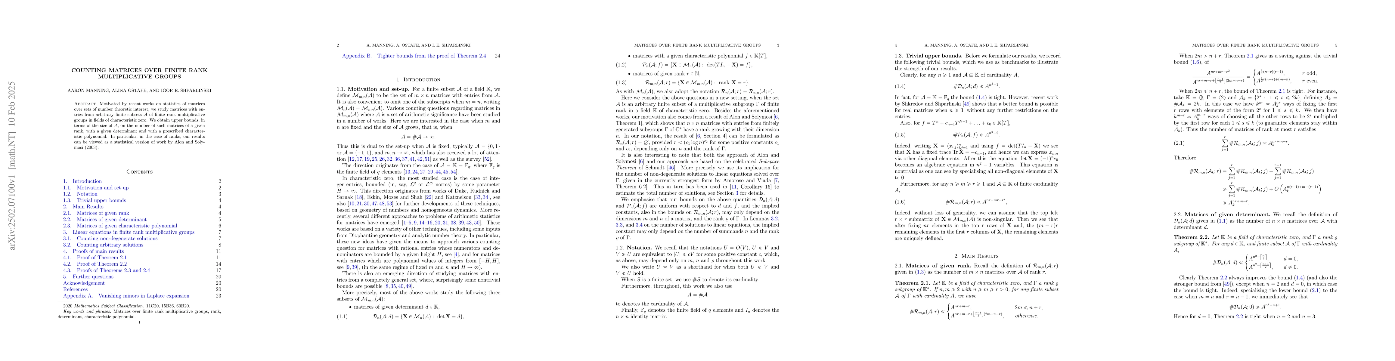 Thumbnail for Counting matrices over finite rank multiplicative groups