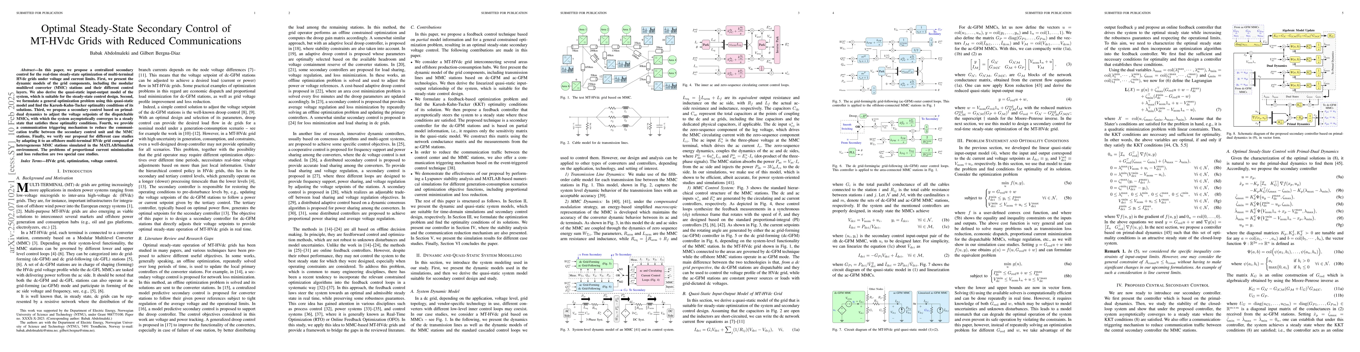 Thumbnail for Optimal Steady-State Secondary Control of MT-HVdc Grids with Reduced
  Communications
