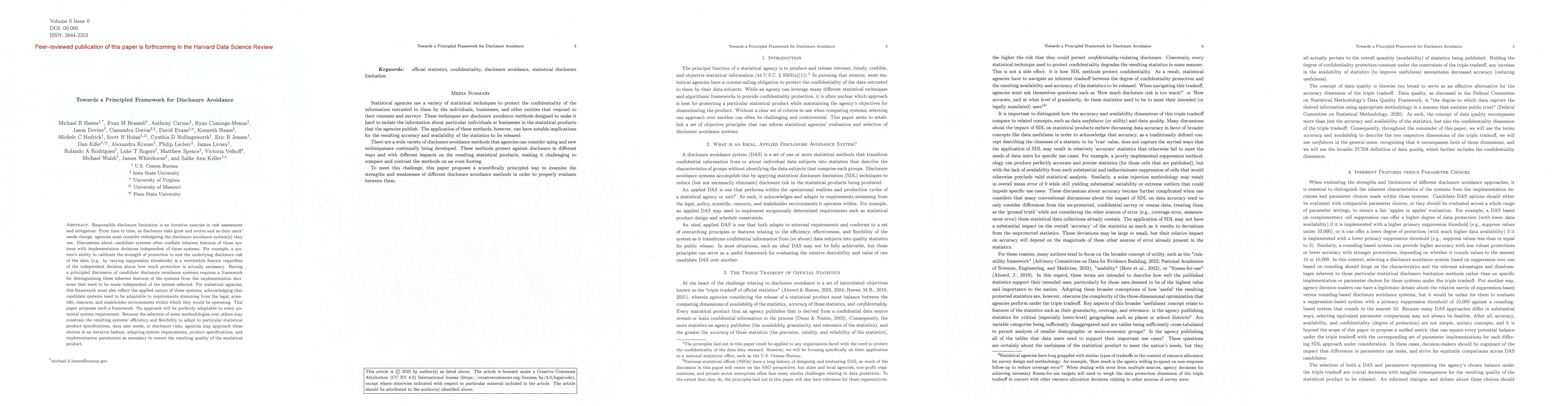 Thumbnail for Towards a Principled Framework for Disclosure Avoidance