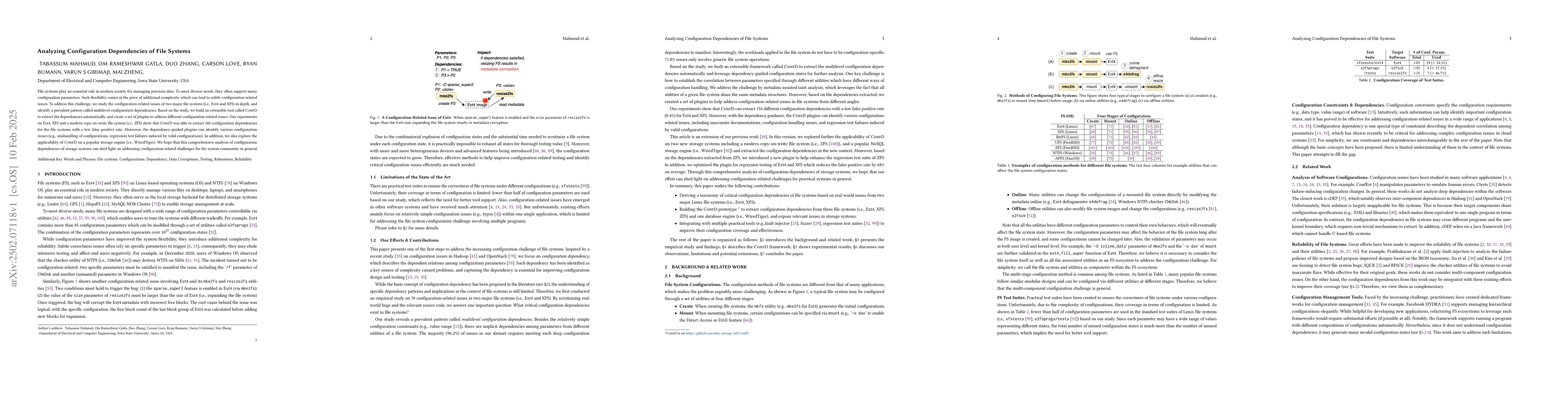 Thumbnail for Analyzing Configuration Dependencies of File Systems