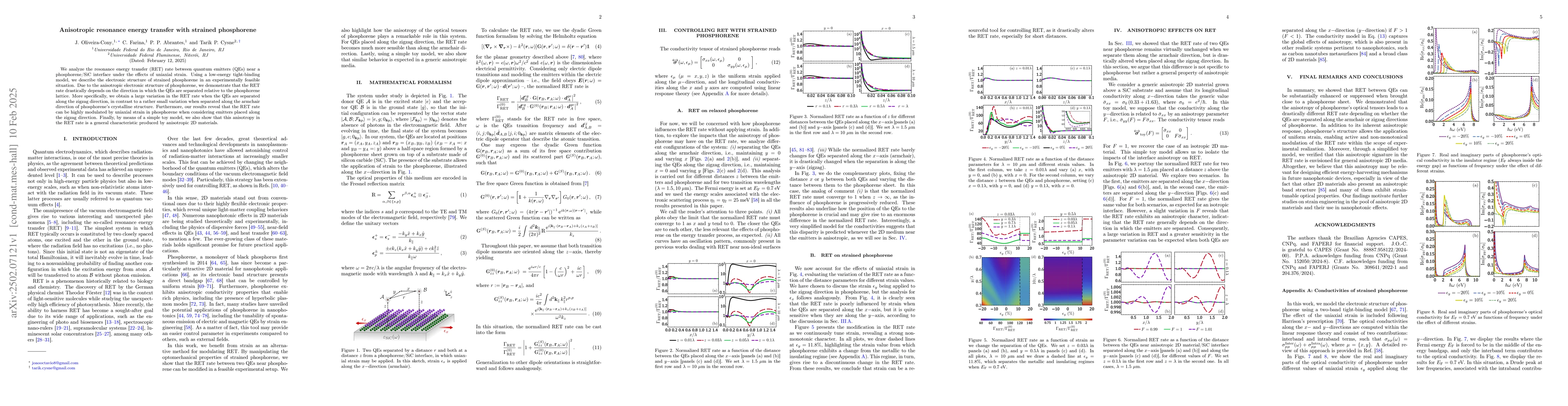Thumbnail for Anisotropic resonance energy transfer with strained phosphorene