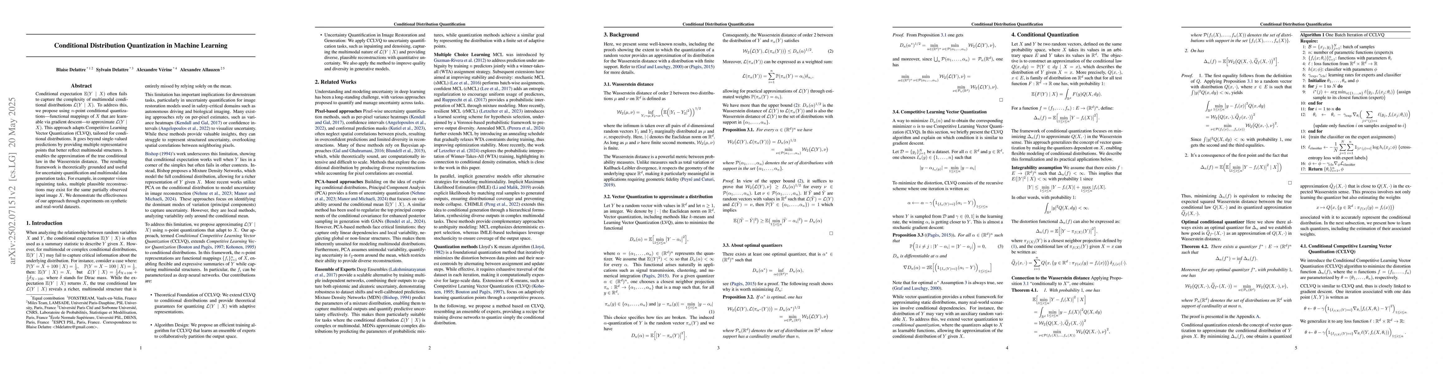 Thumbnail for Conditional Distribution Quantization in Machine Learning