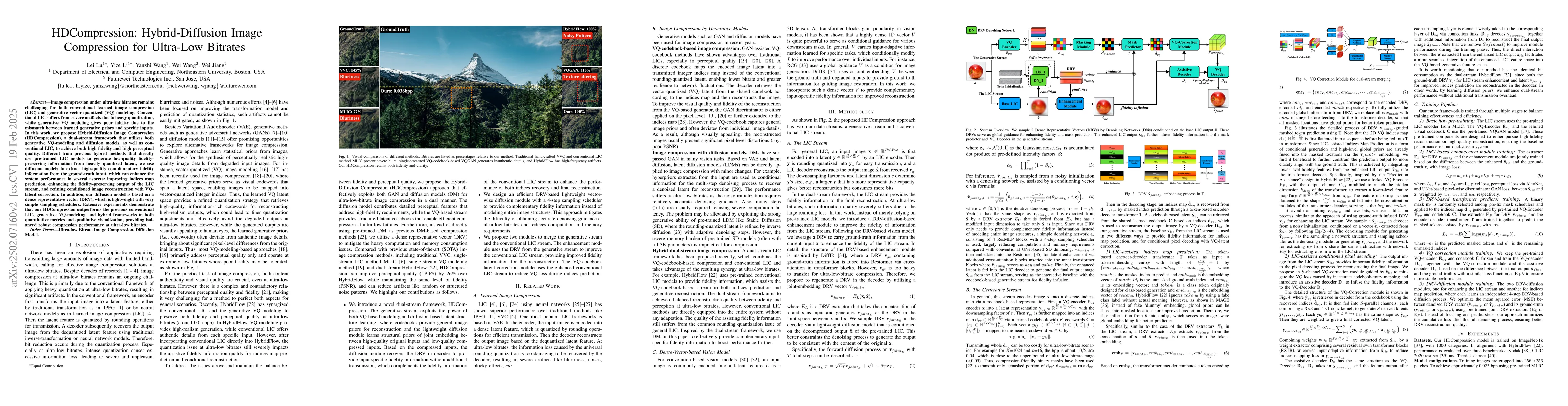 Thumbnail for HDCompression: Hybrid-Diffusion Image Compression for Ultra-Low Bitrates