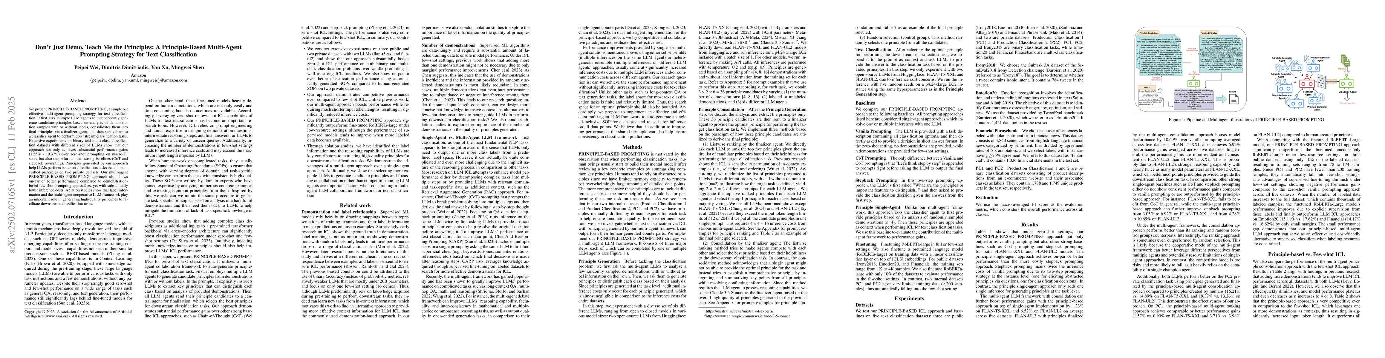 Thumbnail for Don't Just Demo, Teach Me the Principles: A Principle-Based Multi-Agent
  Prompting Strategy for Text Classification