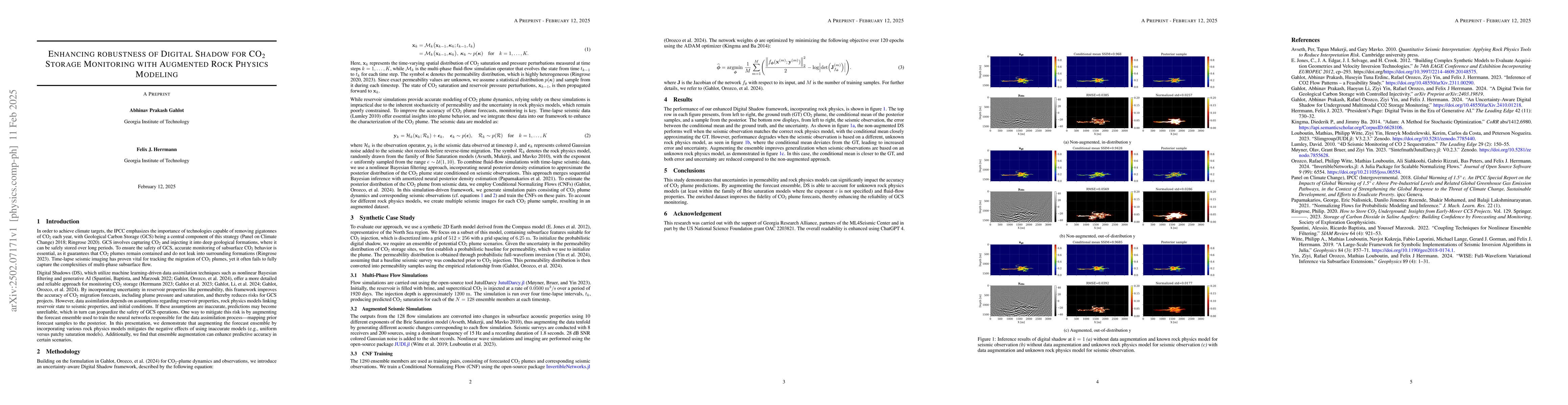 Thumbnail for Enhancing Robustness Of Digital Shadow For CO2 Storage Monitoring With
  Augmented Rock Physics Modeling