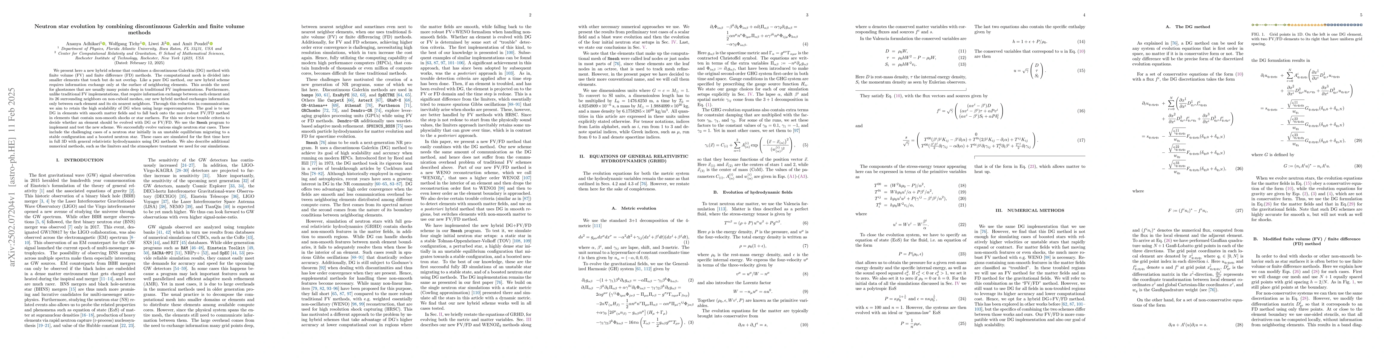 Thumbnail for Neutron star evolution by combining discontinuous Galerkin and finite
  volume methods