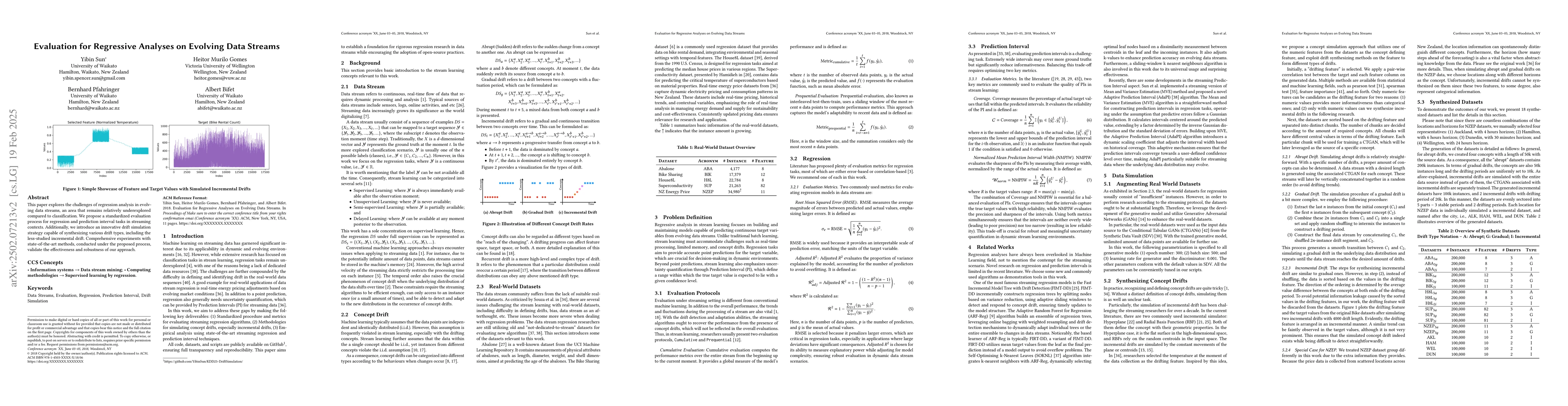 Thumbnail for Evaluation for Regression Analyses on Evolving Data Streams