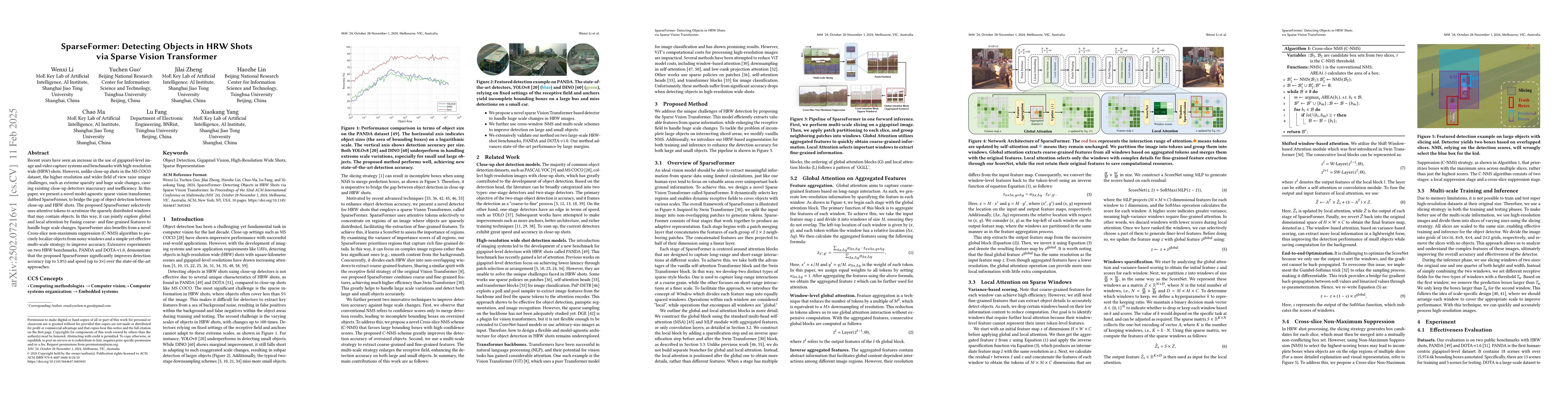 Thumbnail for SparseFormer: Detecting Objects in HRW Shots via Sparse Vision
  Transformer