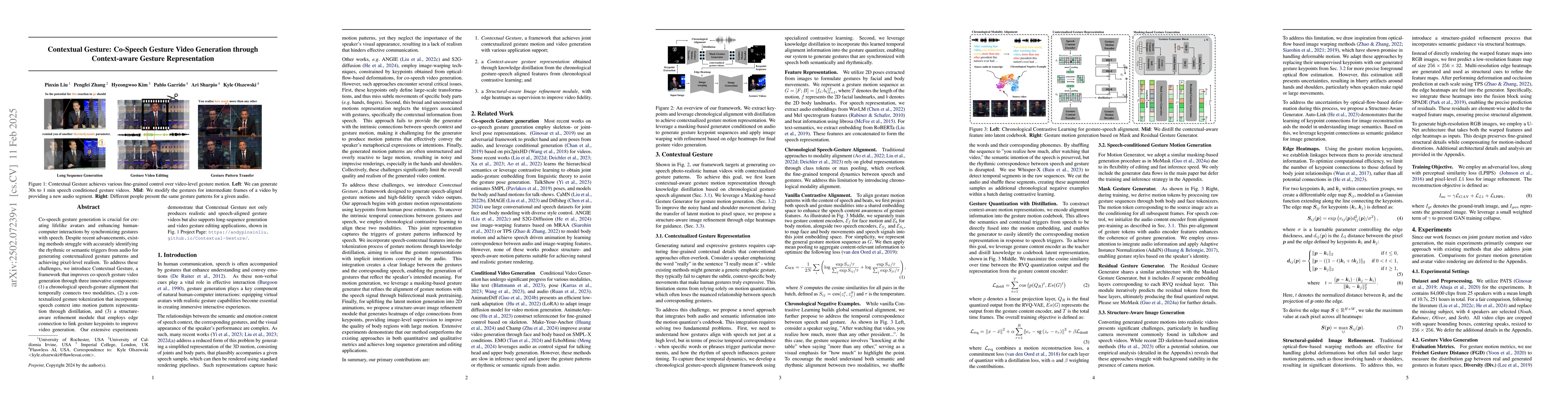 Thumbnail for Contextual Gesture: Co-Speech Gesture Video Generation through
  Context-aware Gesture Representation