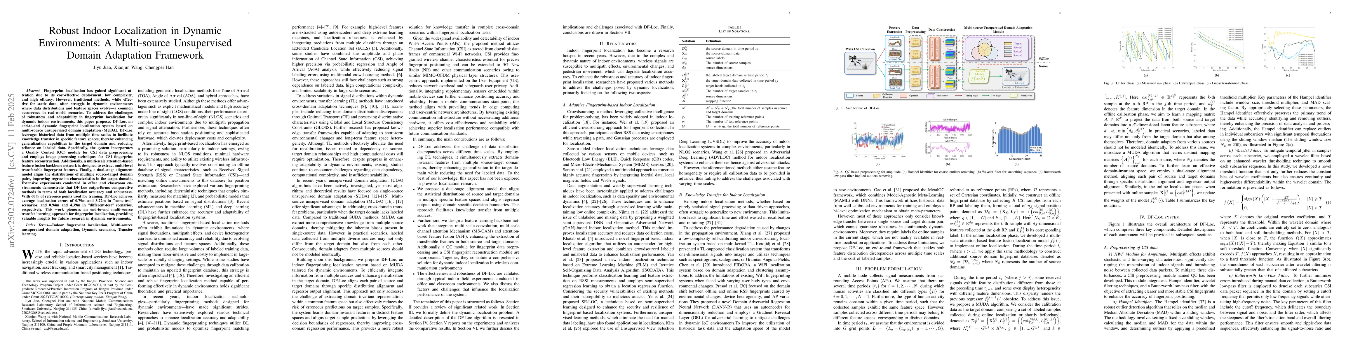 Thumbnail for Robust Indoor Localization in Dynamic Environments: A Multi-source
  Unsupervised Domain Adaptation Framework