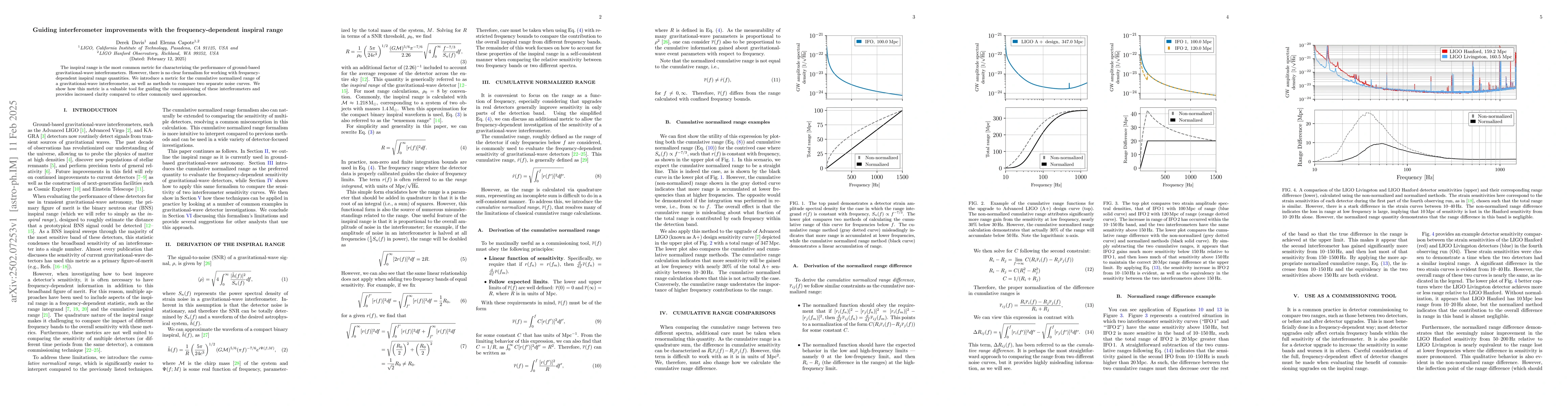 Thumbnail for Guiding interferometer improvements with the frequency-dependent
  inspiral range