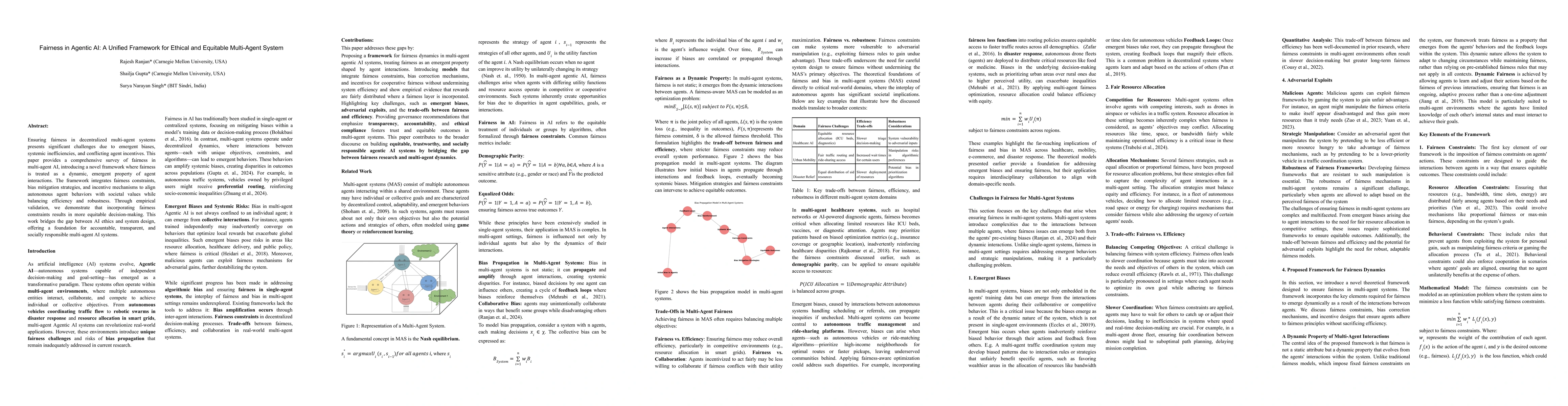 Thumbnail for Fairness in Multi-Agent AI: A Unified Framework for Ethical and
  Equitable Autonomous Systems