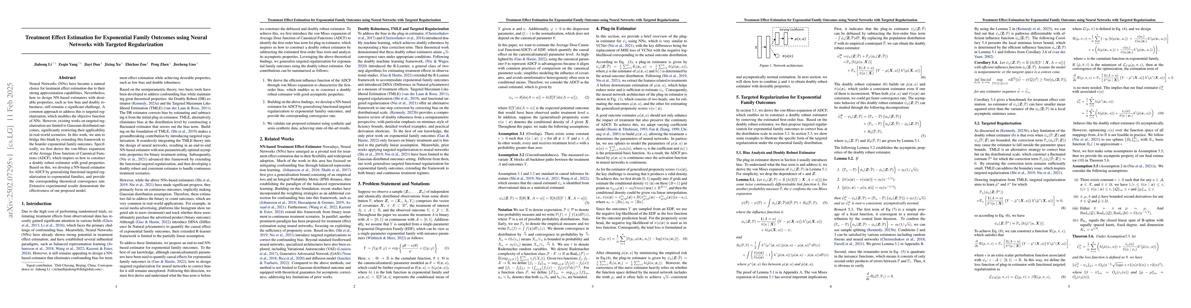 Thumbnail for Treatment Effect Estimation for Exponential Family Outcomes using Neural
  Networks with Targeted Regularization
