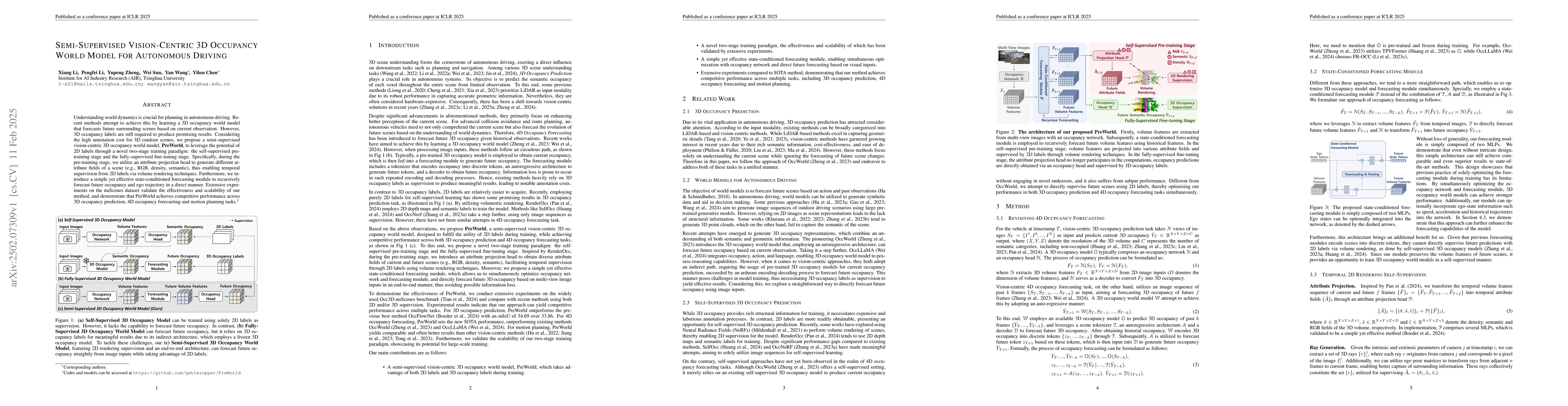 Thumbnail for Semi-Supervised Vision-Centric 3D Occupancy World Model for Autonomous
  Driving