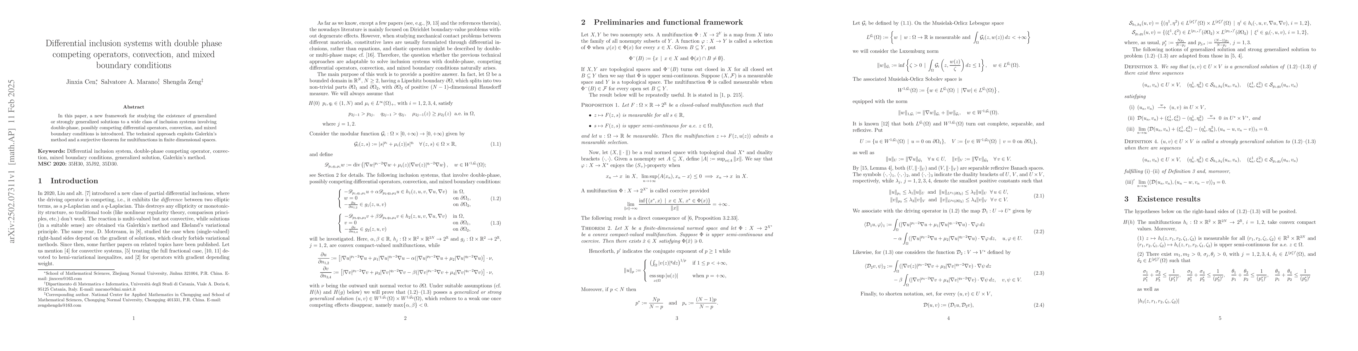 Thumbnail for Differential inclusion systems with double phase competing operators,
  convection, and mixed boundary conditions