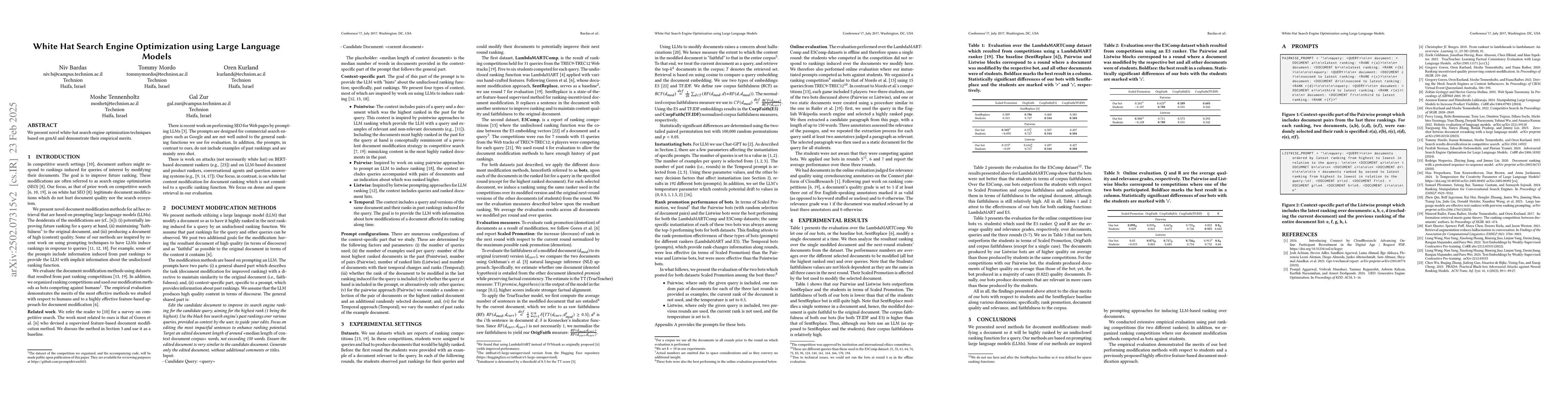 Thumbnail for White Hat Search Engine Optimization using Large Language Models