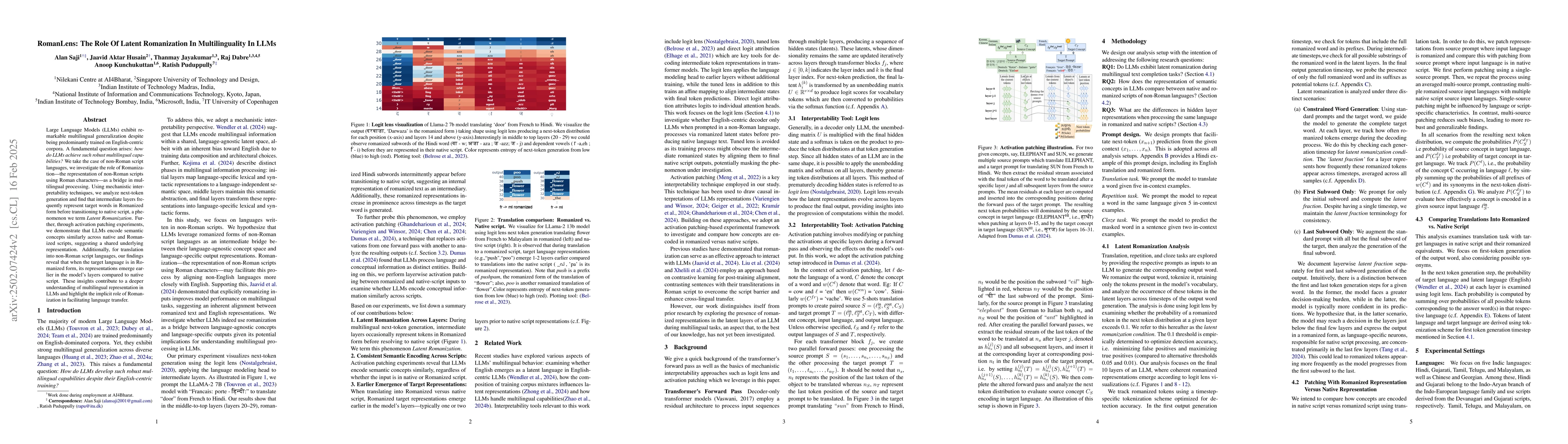 Thumbnail for RomanLens: The Role Of Latent Romanization In Multilinguality In LLMs