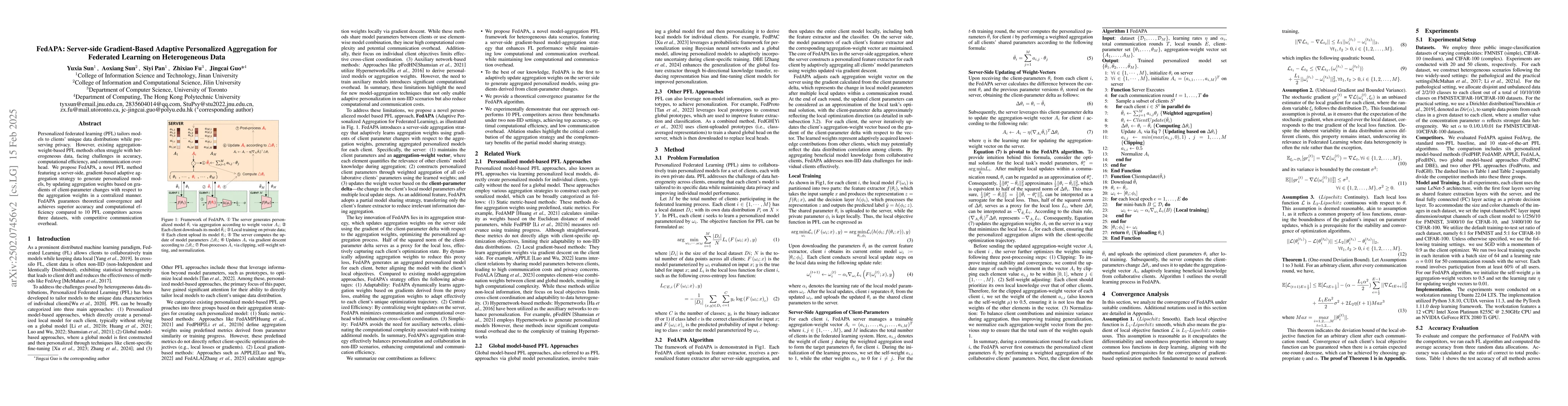 Thumbnail for FedAPA: Server-side Gradient-Based Adaptive Personalized Aggregation for
  Federated Learning on Heterogeneous Data