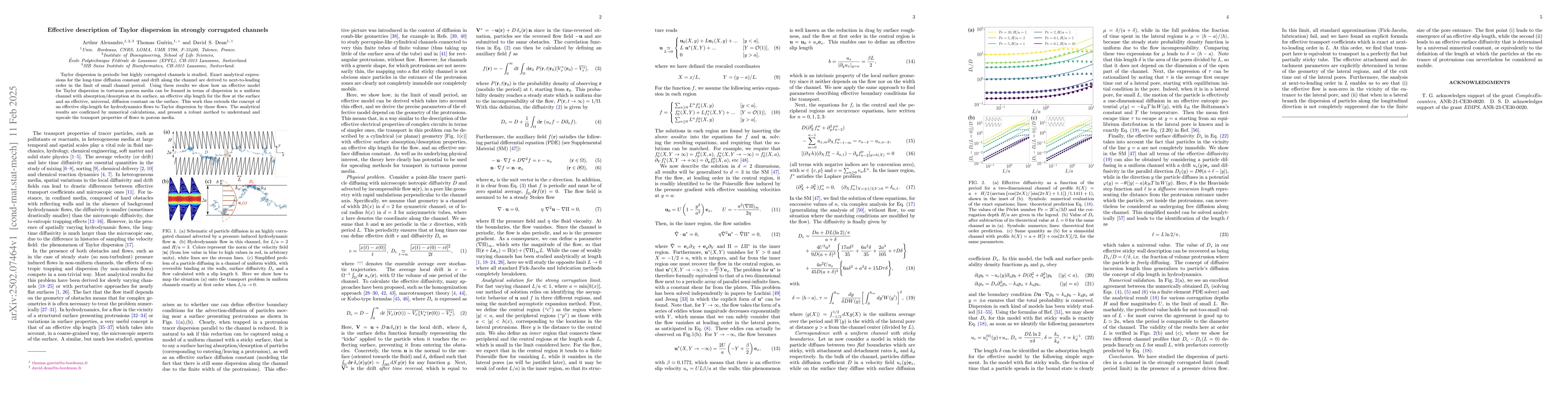 Thumbnail for Effective description of Taylor dispersion in strongly corrugated
  channels