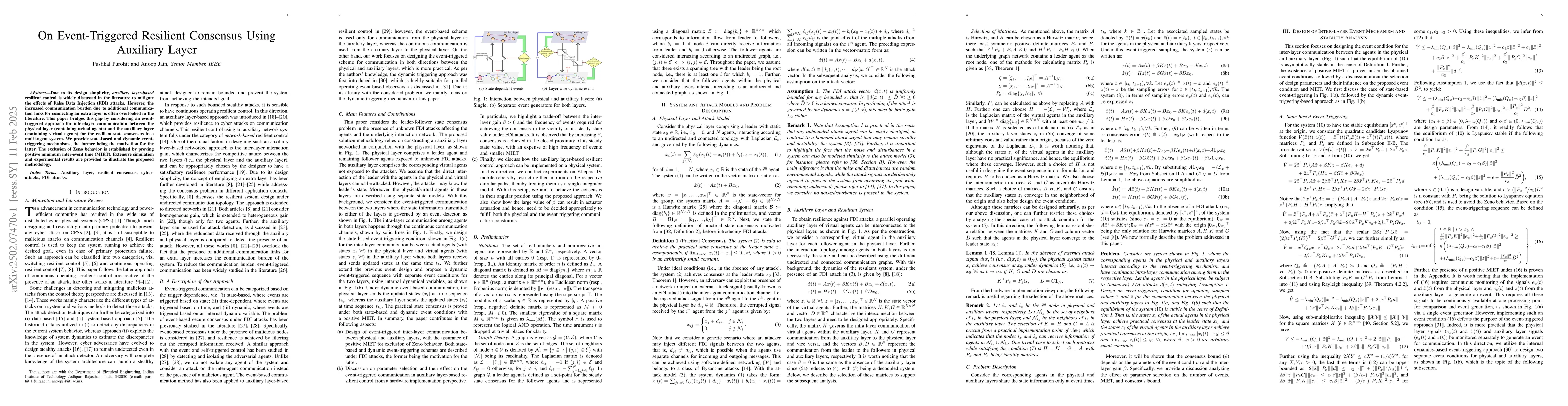 Thumbnail for On Event-Triggered Resilient Consensus Using Auxiliary Layer