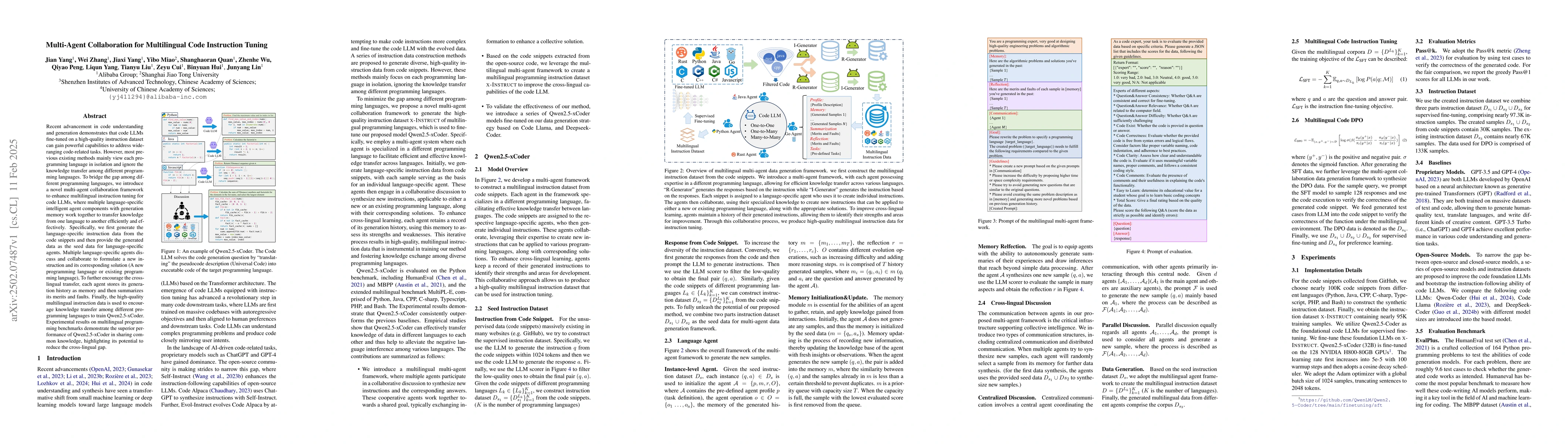Thumbnail for Multi-Agent Collaboration for Multilingual Code Instruction Tuning