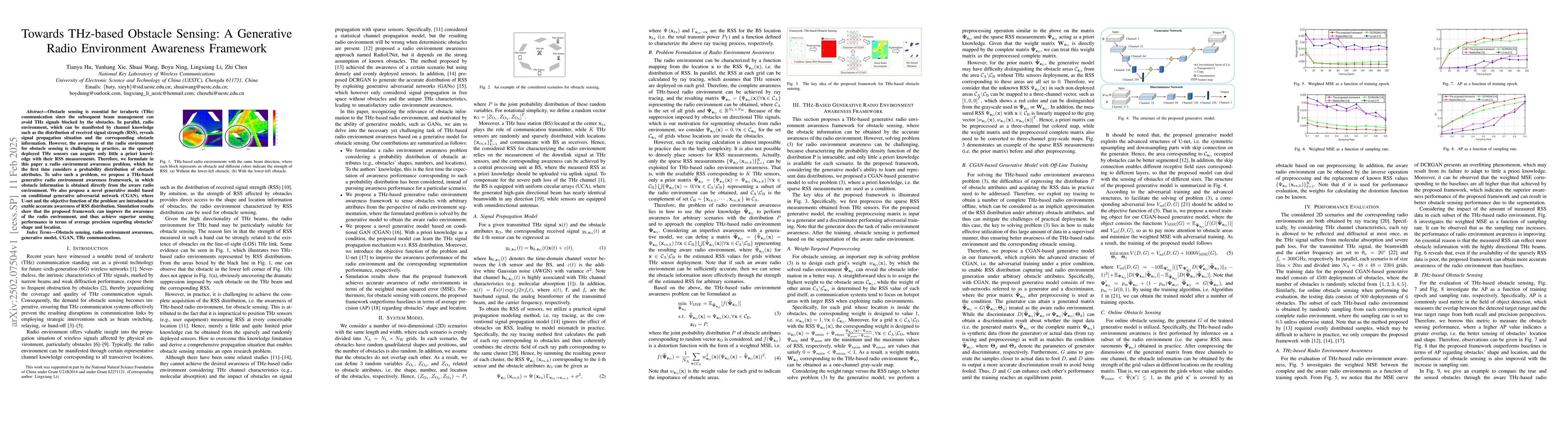 Thumbnail for Towards THz-based Obstacle Sensing: A Generative Radio Environment
  Awareness Framework