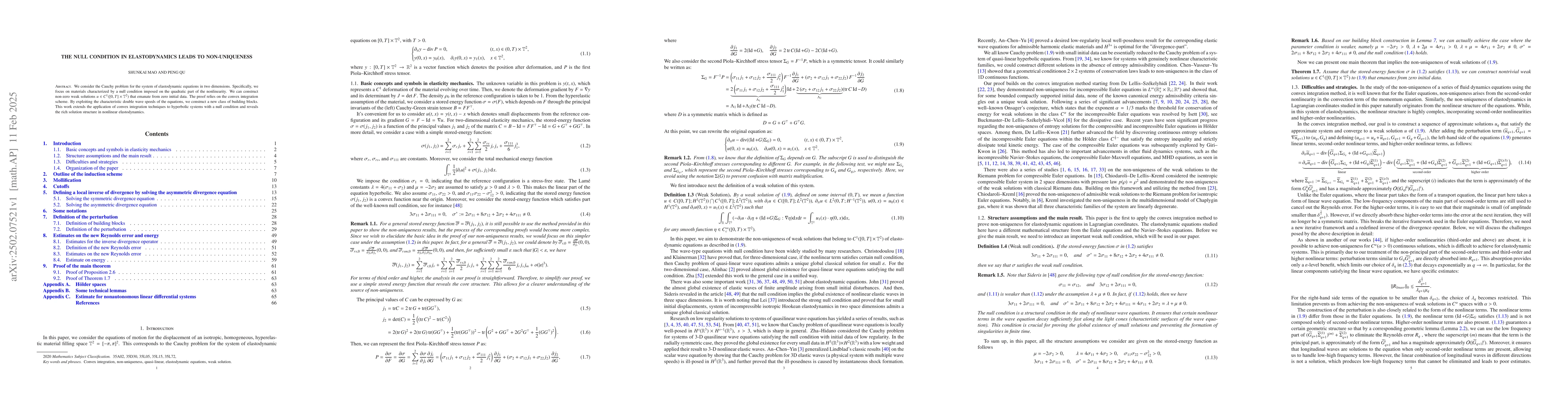 Thumbnail for The null condition in elastodynamics leads to non-uniqueness