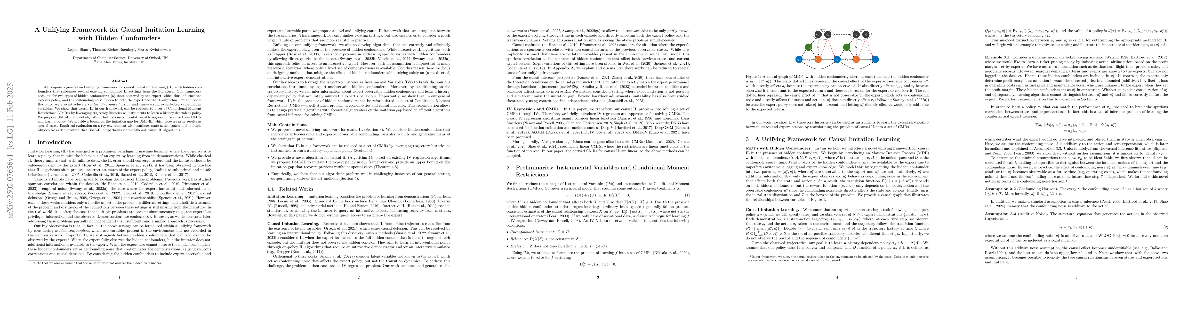 Thumbnail for A Unifying Framework for Causal Imitation Learning with Hidden
  Confounders