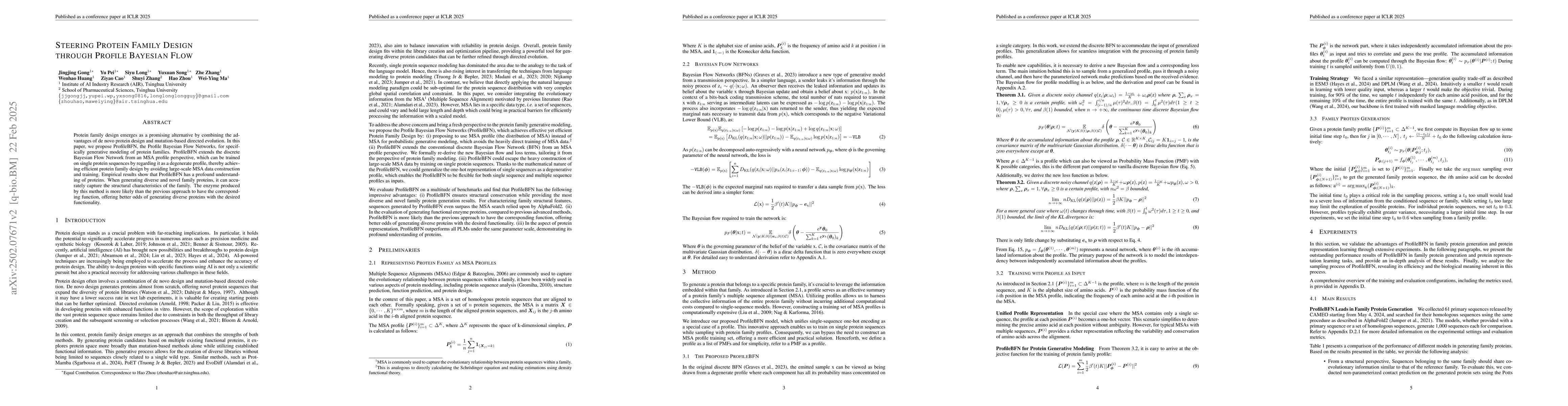Thumbnail for Steering Protein Family Design through Profile Bayesian Flow