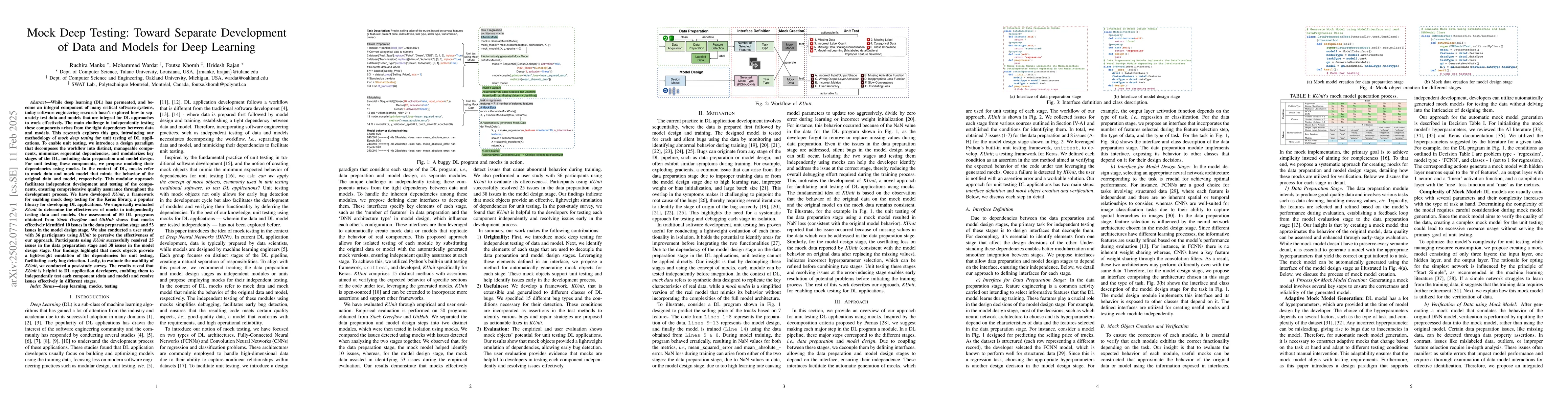 Thumbnail for Mock Deep Testing: Toward Separate Development of Data and Models for
  Deep Learning