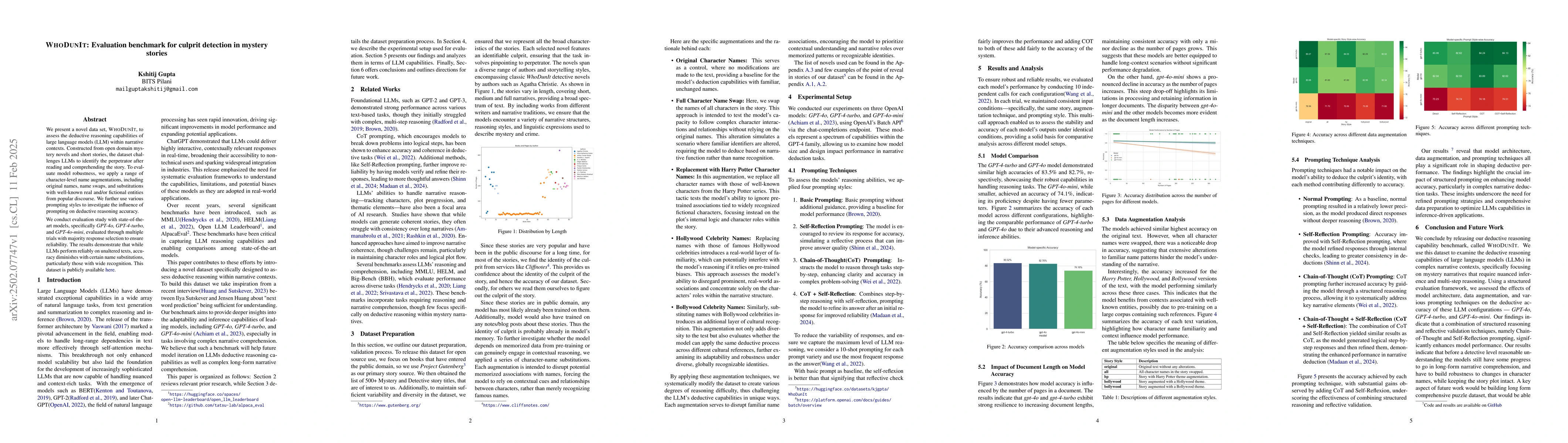 Thumbnail for WHODUNIT: Evaluation benchmark for culprit detection in mystery stories