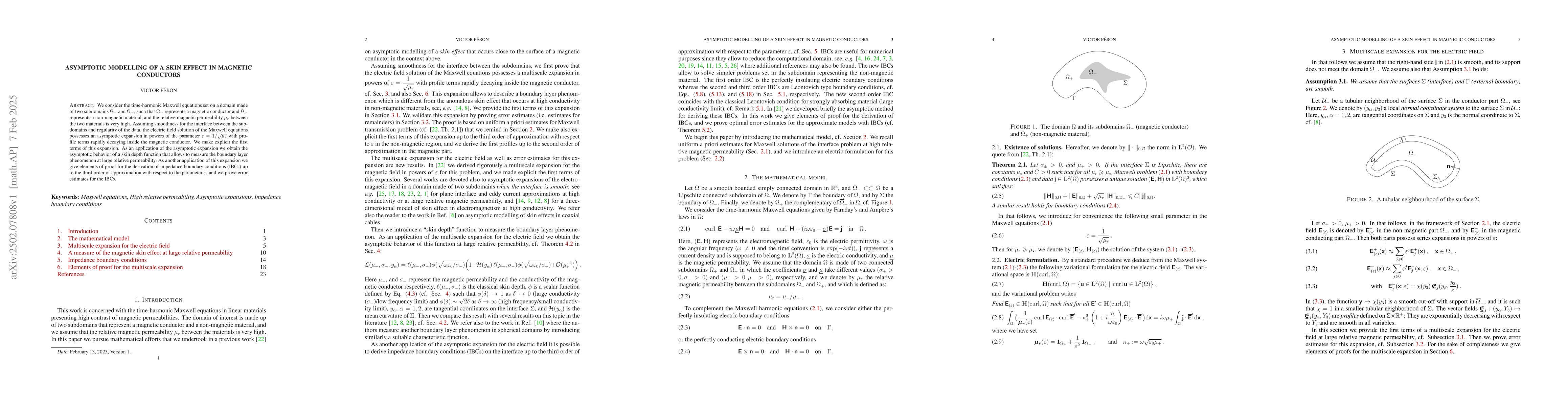 Thumbnail for Asymptotic modelling of a skin effect in magnetic conductors
