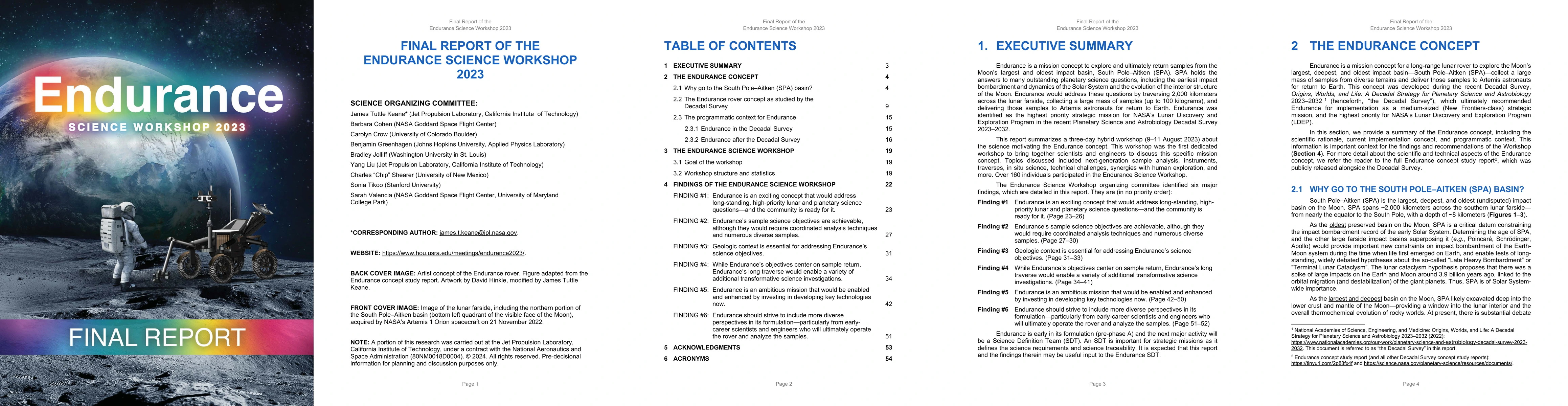 Thumbnail for Endurance Science Workshop 2023 Final Report