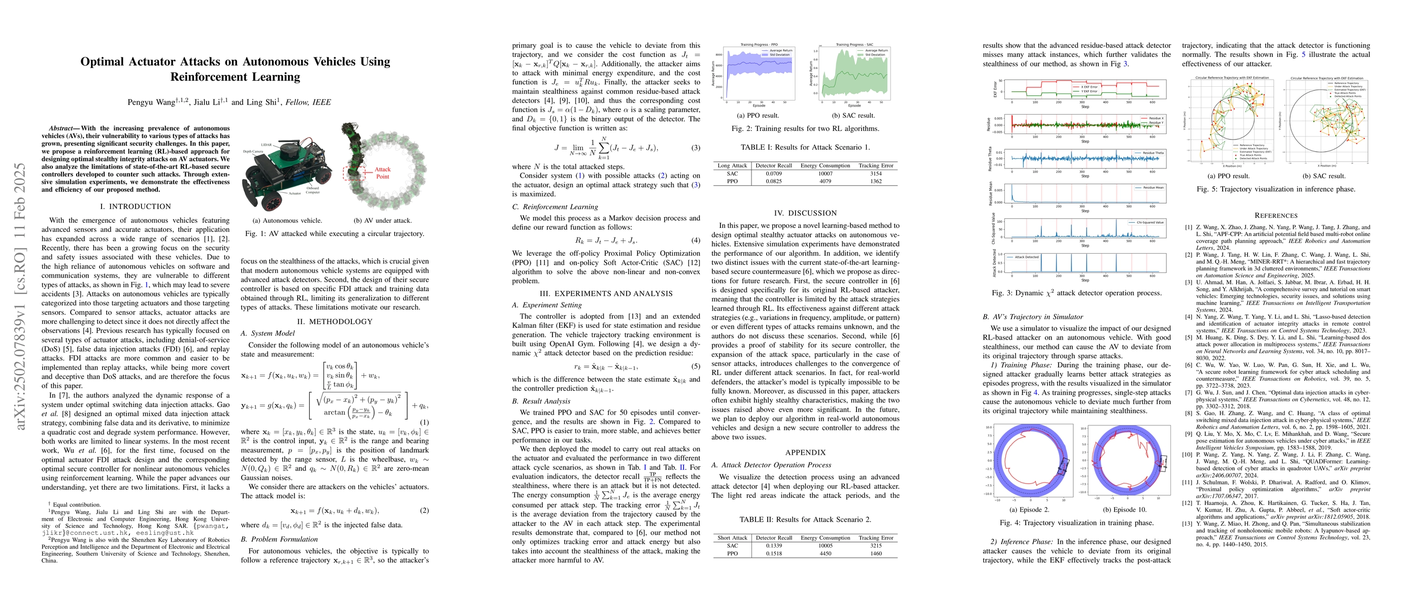 Thumbnail for Optimal Actuator Attacks on Autonomous Vehicles Using Reinforcement
  Learning
