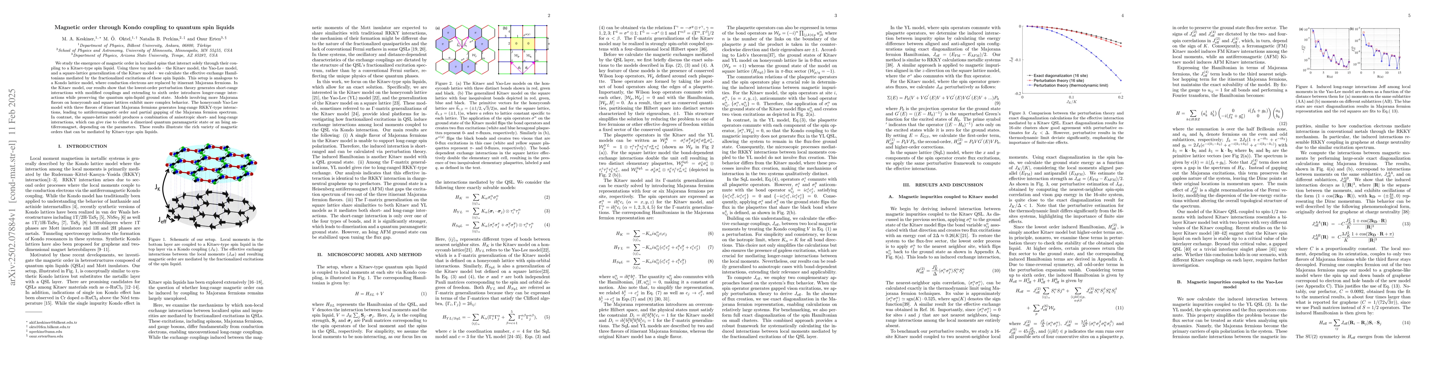 Thumbnail for Magnetic order through Kondo coupling to quantum spin liquids