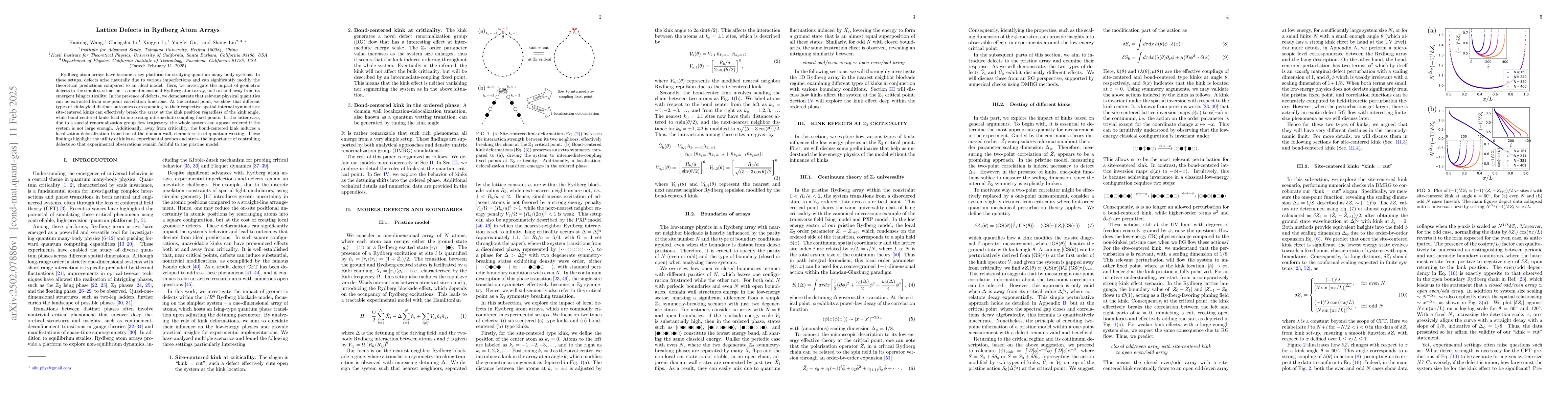 Thumbnail for Lattice Defects in Rydberg Atom Arrays