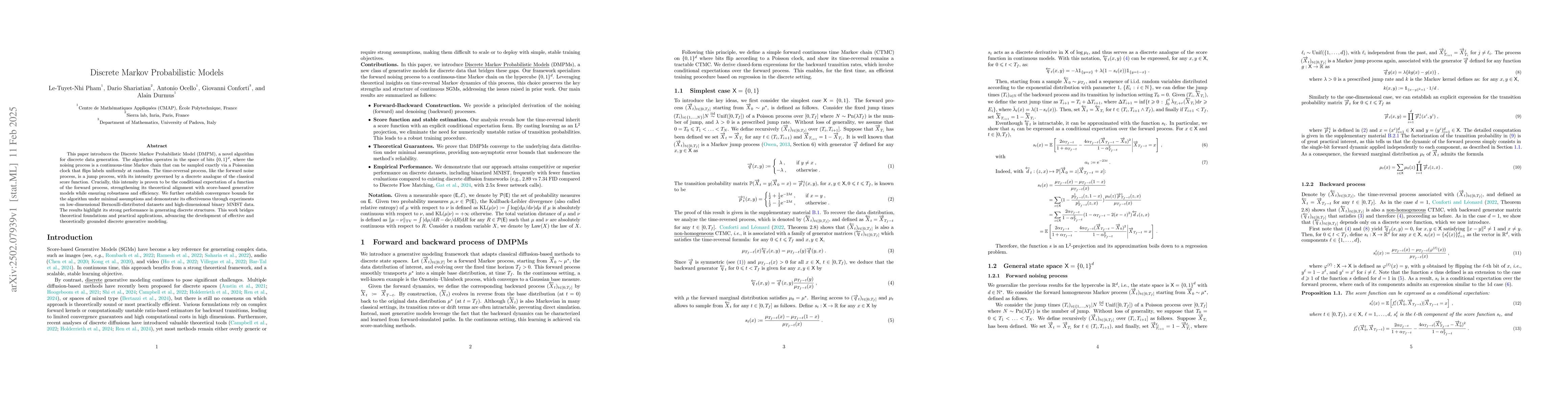 Thumbnail for Discrete Markov Probabilistic Models